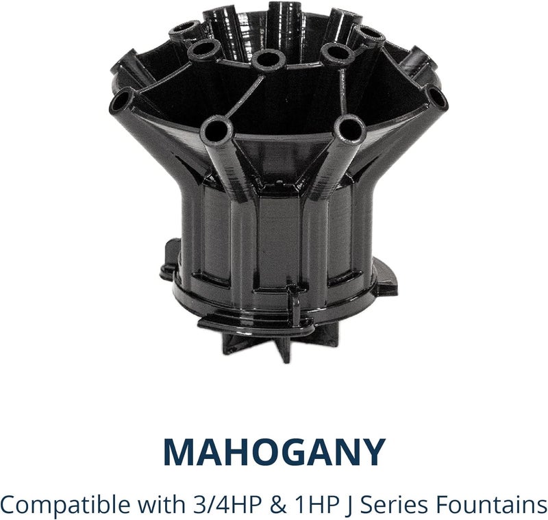 Kasco J Series 3/4 HP and 1 HP Mahogany Premium Fountain Nozzles Only (Fountain not Included) - Image 1